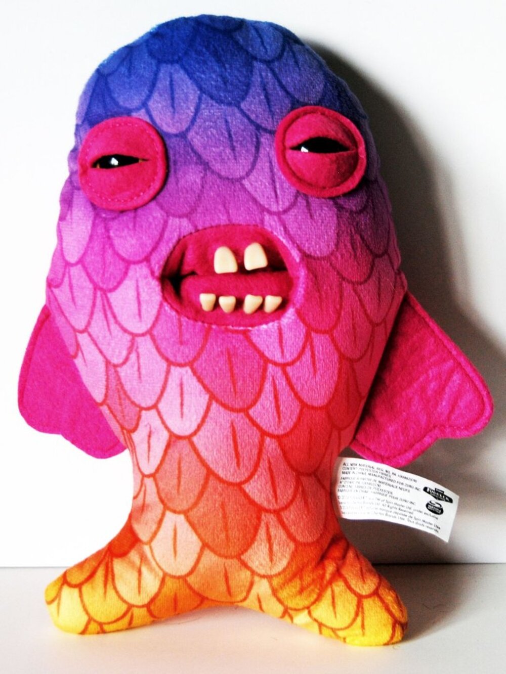 Fuggler Cod Father Chaos Crew  Fish Plush Ugly Monster Rainbow colored scales